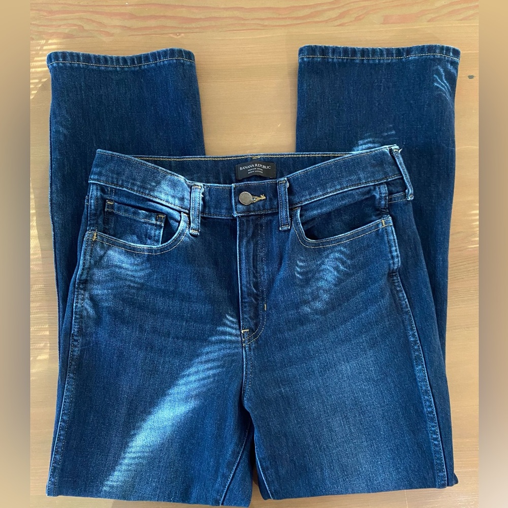 Banana Republic ‘Premium Denim’ high-rise crop boot cut jeans